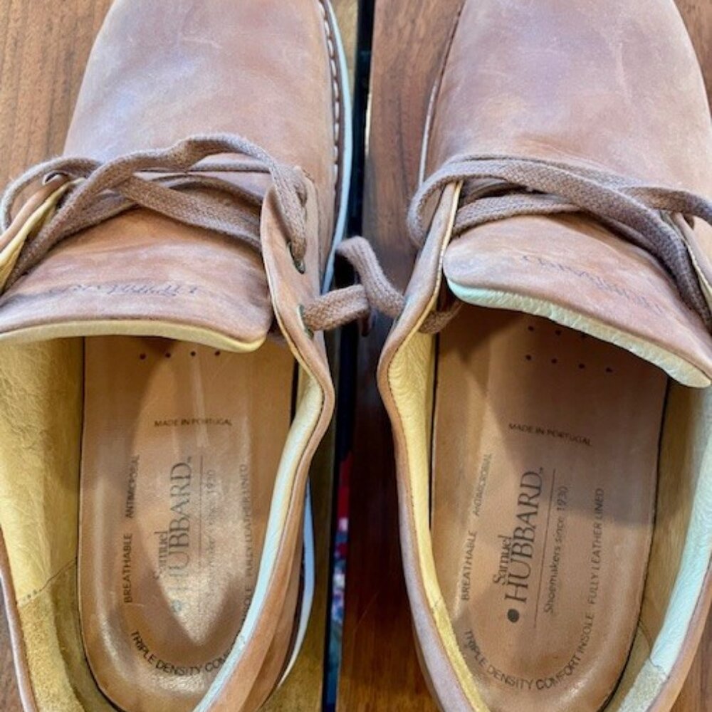 Samuel Hubbard Shoes Men 12 Wide Brown Free Oxford Nubuck Casual Walking Lace Up - Picture 3 of 9